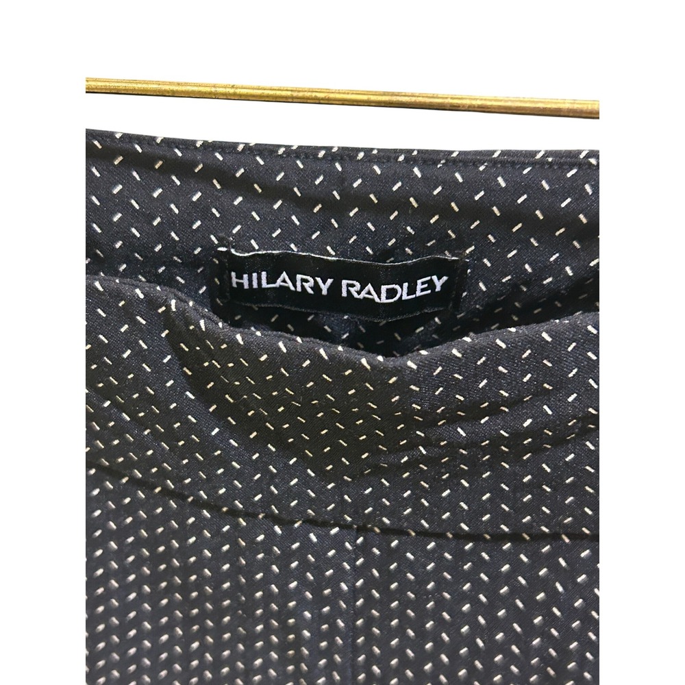 Hilary Radley Pull On‎ Shorts Career Casual Comfort Stretch Black White M